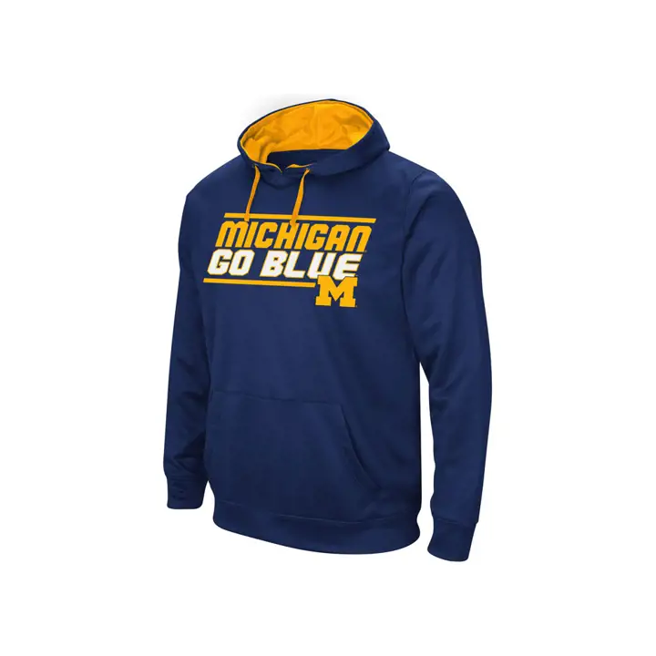 Sweat à capuche performant Michigan Wolverines NCAA marine