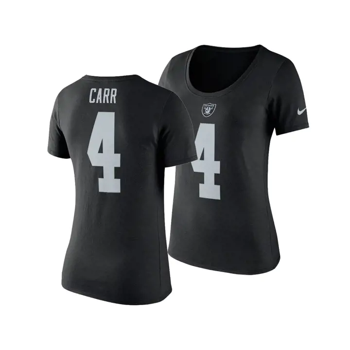 LAS VEGAS RAIDERS NFL T-shirt femme Player Pride Derek Carr noir