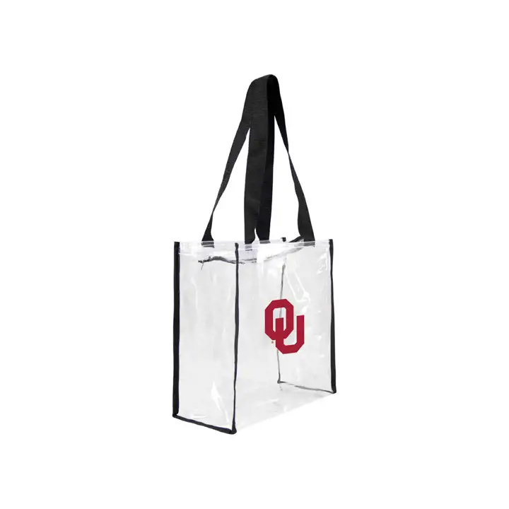 Oklahoma sac fourre-tout carré transparent/noir