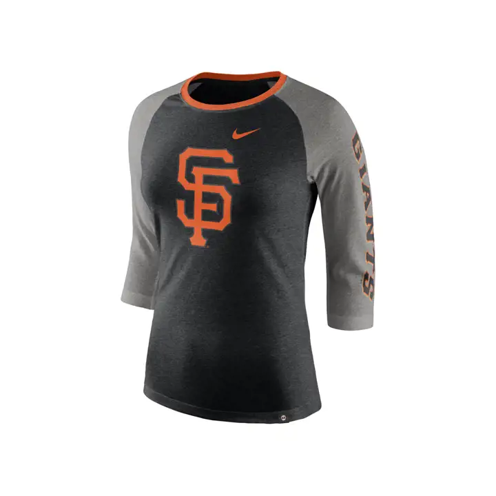 San Francisco Giants MLB Femme Mélange Tri-matière Raglan 18 BLK/g