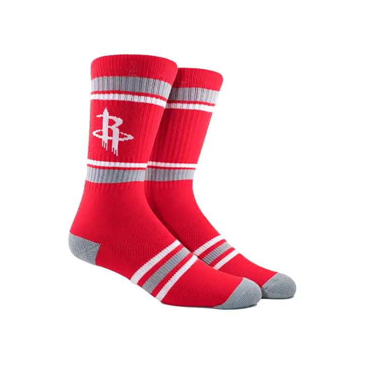 Houston Rockets NBA Parkway Stripe Crew Sock rouge