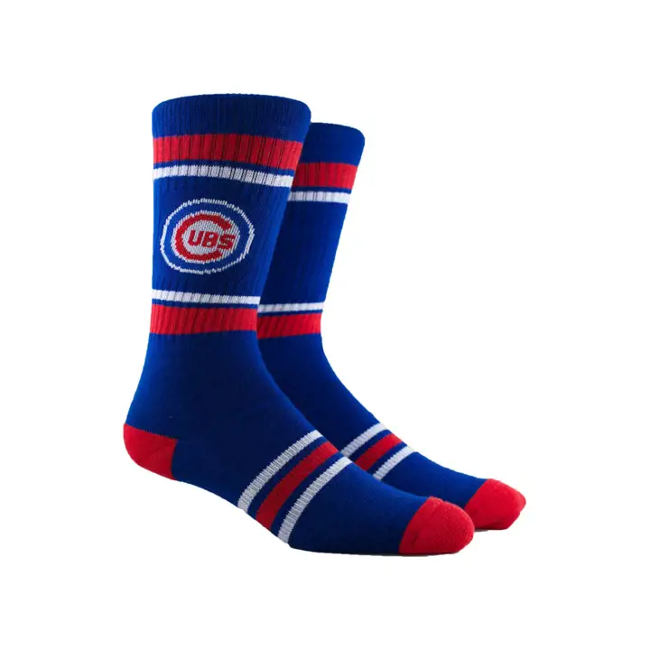 Chaussettes ras du cou à rayures MLB Parkway des Cubs de Chicago BLEU
