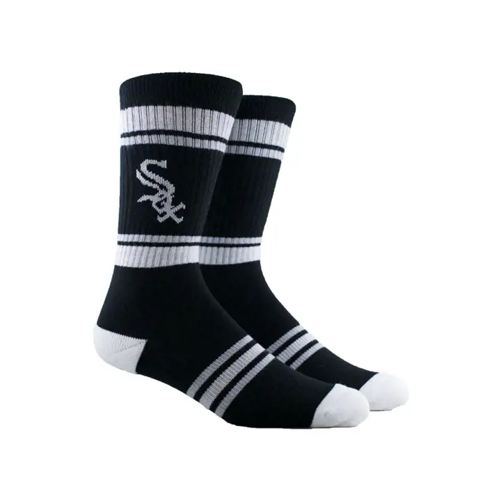 Chicago White Sox MLB Parkway Stripe Crew Sock noir