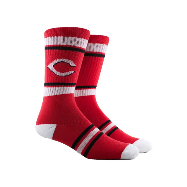 Chaussettes d'équipage Cincinnati Reds MLB Parkway Stripe rouges