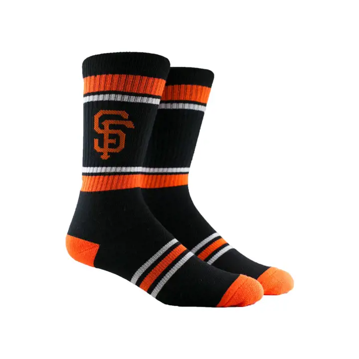 Chaussettes d'équipage rayées San Francisco Giants MLB Parkway noires