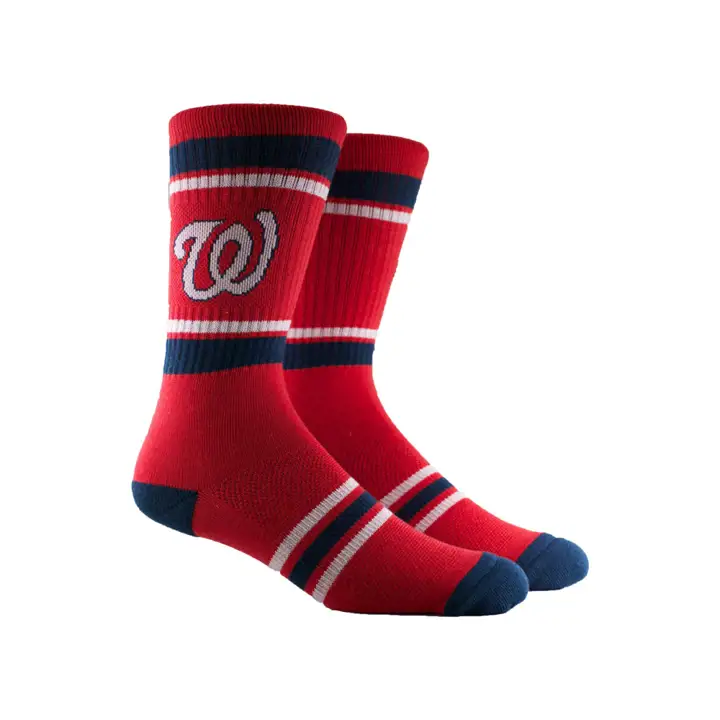 Chaussettes ras du cou à rayures Washington Nationals MLB Parkway rouges
