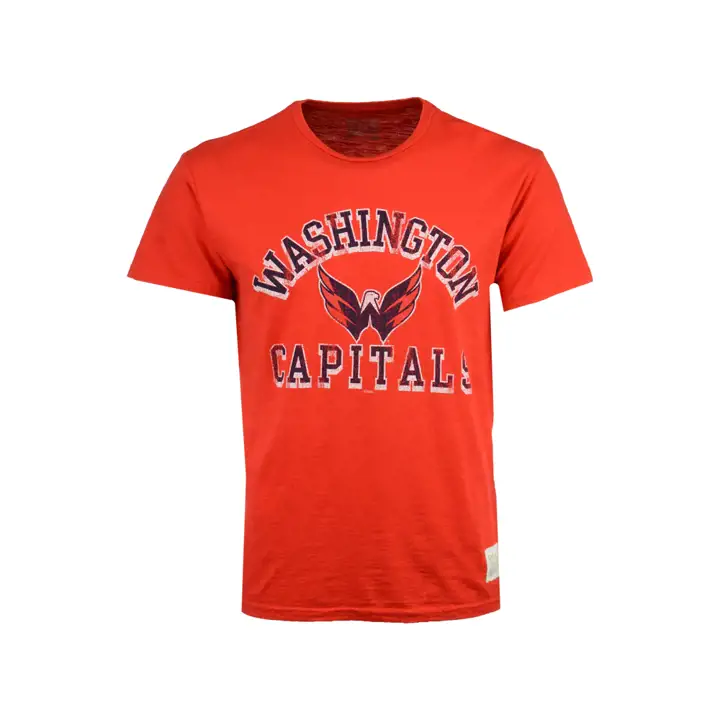 T-shirt rouge à logo de la première ligne des Capitals de Washington (LNH)
