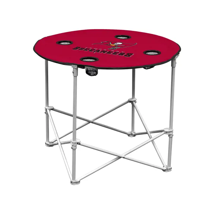 Table pliante ronde Tampa Bay Buccaneers V rouge/noir
