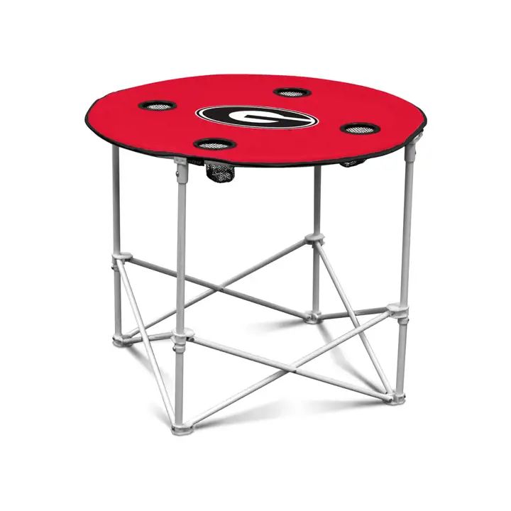 Table pliante ronde Georgia Bulldogs V rouge