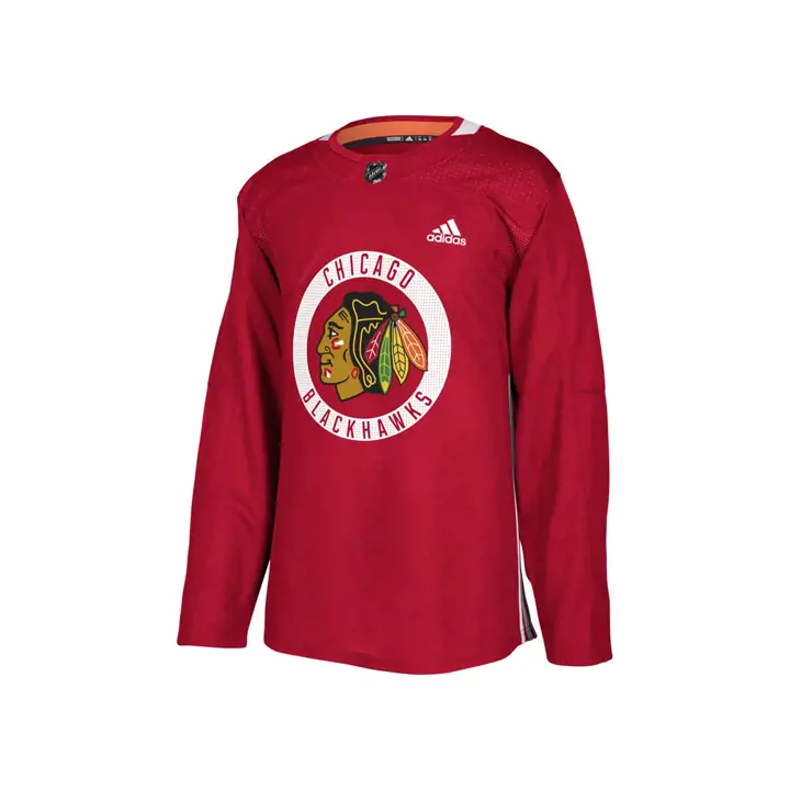 Maillot d'entraînement Pro authentique des Blackhawks de Chicago (LNH), rouge