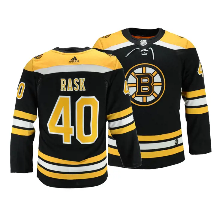 Maillot Authentique Joueur NHL Boston Bruins Tuukka Rask Noir/or