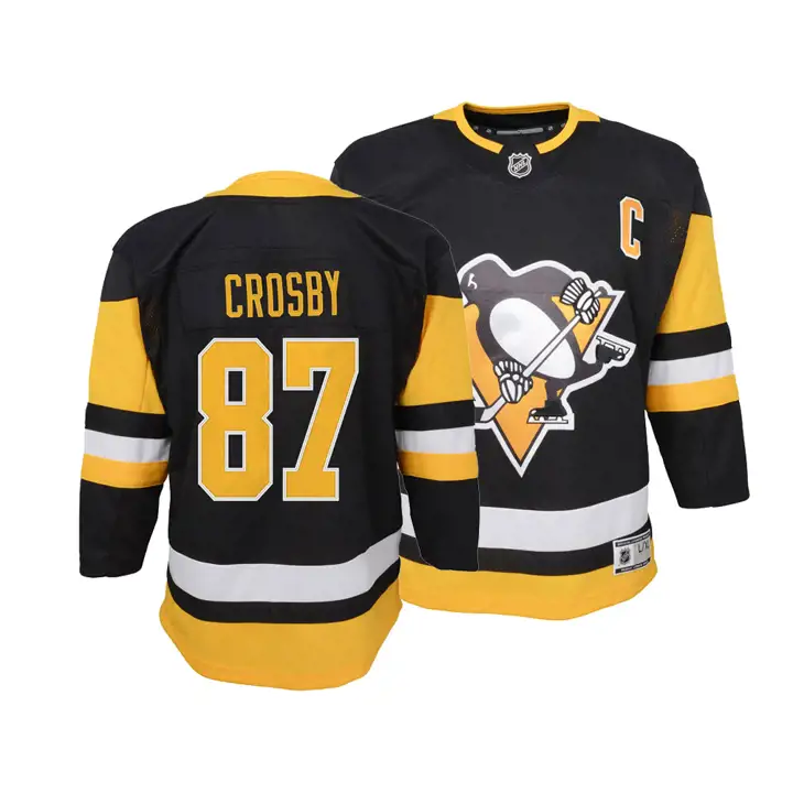 Maillot Premier Player NHL des PINGUINS pour bébé Sidney Crosby noir
