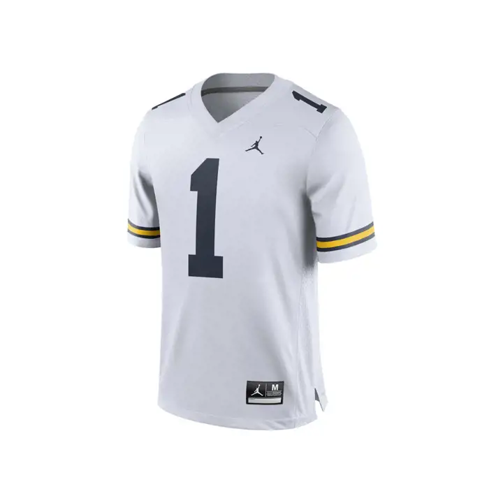 Michigan NCAA Maillot de football réplique #1 blanc