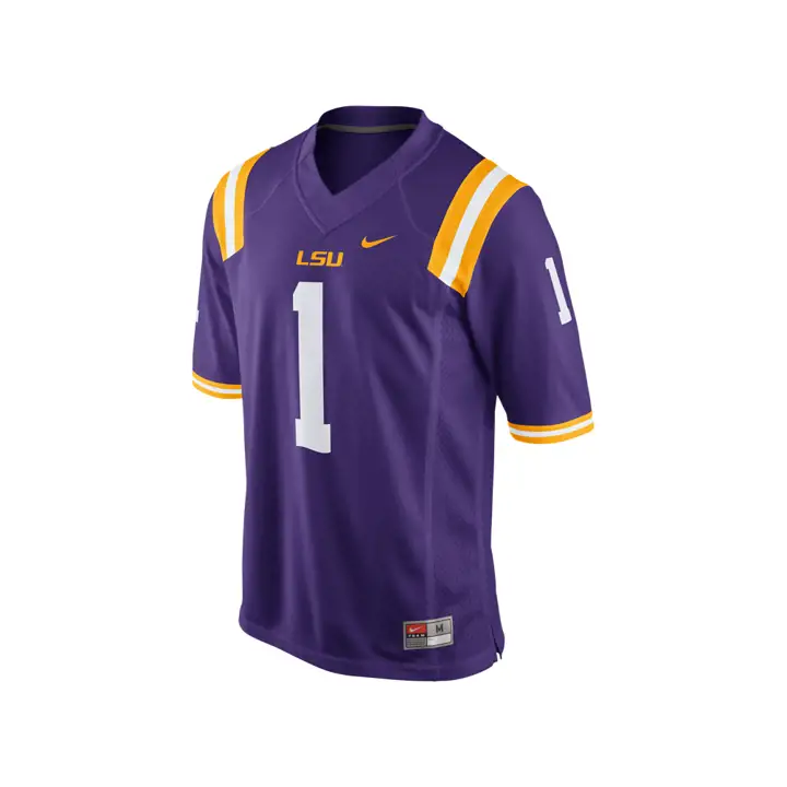 Maillot de football américain LSU NCAA Replica #1 violet