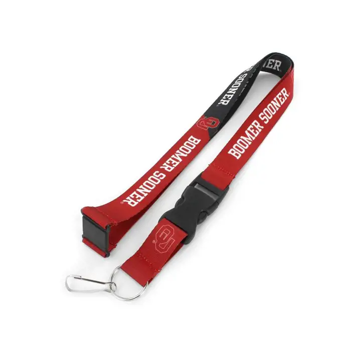Lanière avec slogan Oklahoma Sooners   cramoisi