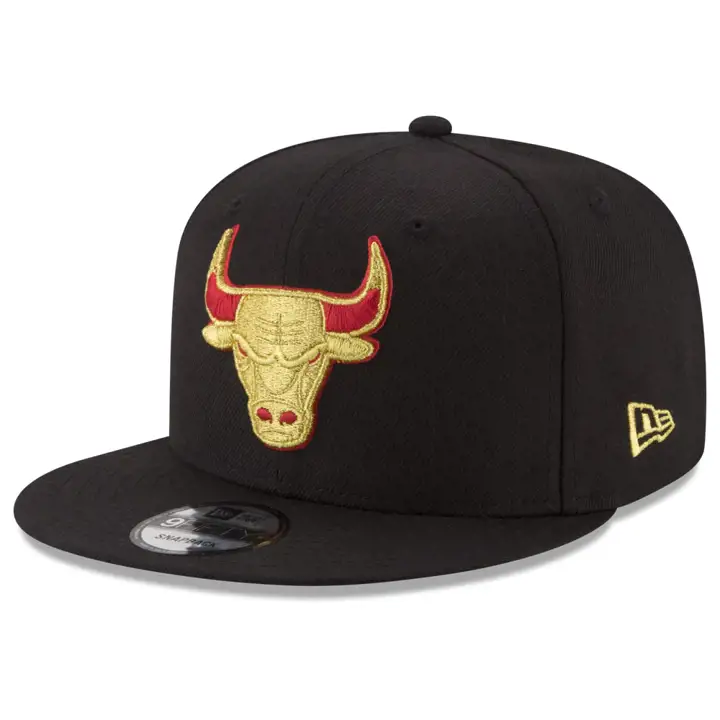 CHICAGO BULLS NBA Casquette 9FIFTY Snapback Or sur Noir   NOIR/OR MT