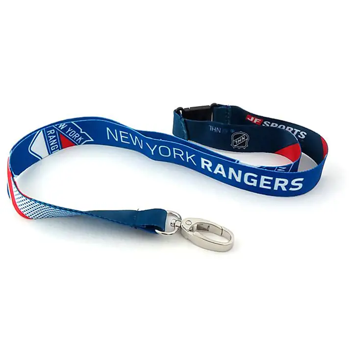 Lanière de cou NY Rangers Sub avec déclenchement de sécurité bleue