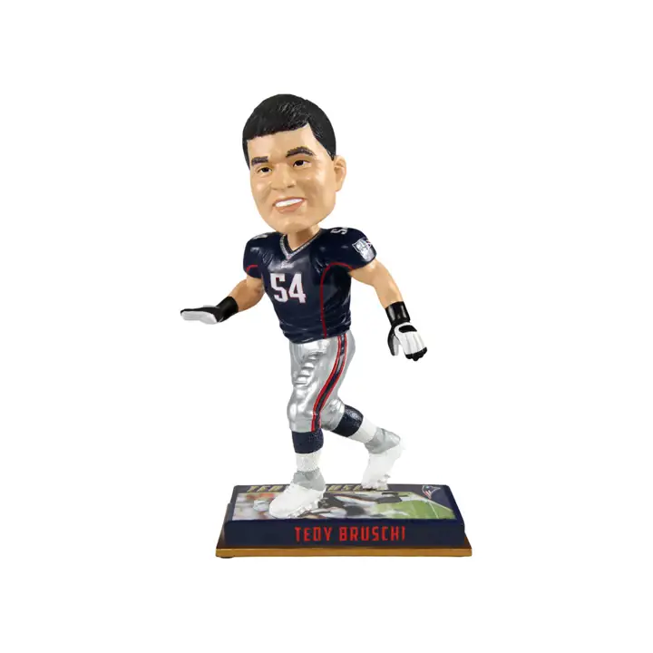 PATRIOTS 8" Figurines Bobblehead Joueur Retraité Tedy Bruschi bleu marine