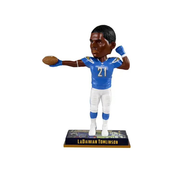 CHARGERS 8" Figurines à tête branlante (Bobbleheads) de joueurs à la retraite LaDanian Tomlinson