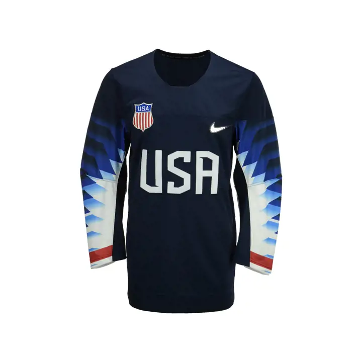 Maillot de hockey réplique IIHF USA marine