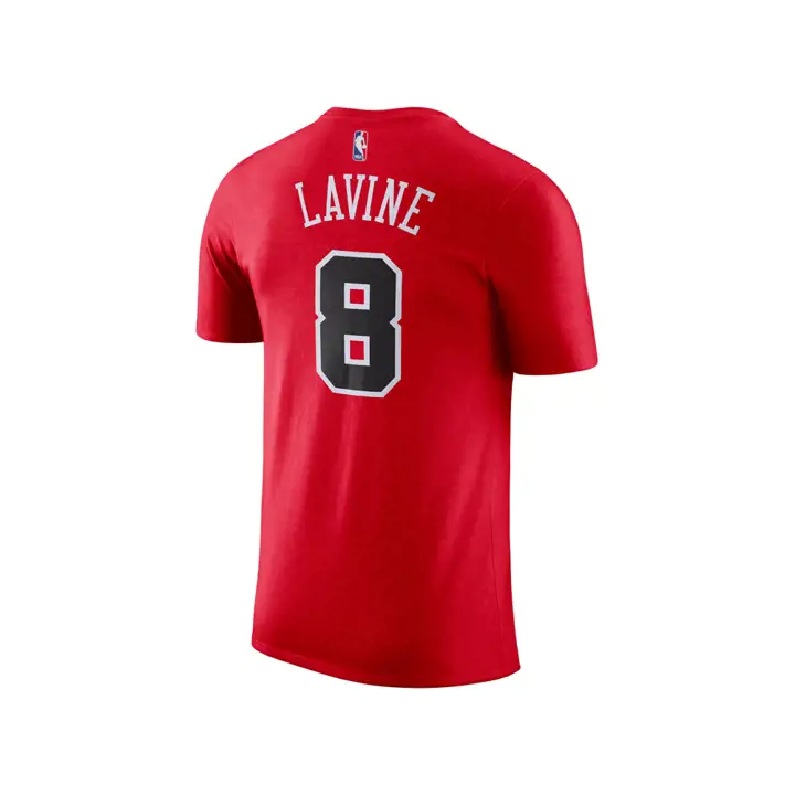 T-SHIRT JOUEUR EMBLÉMATIQUE DES BULLS NBA Zach LaVine rouge