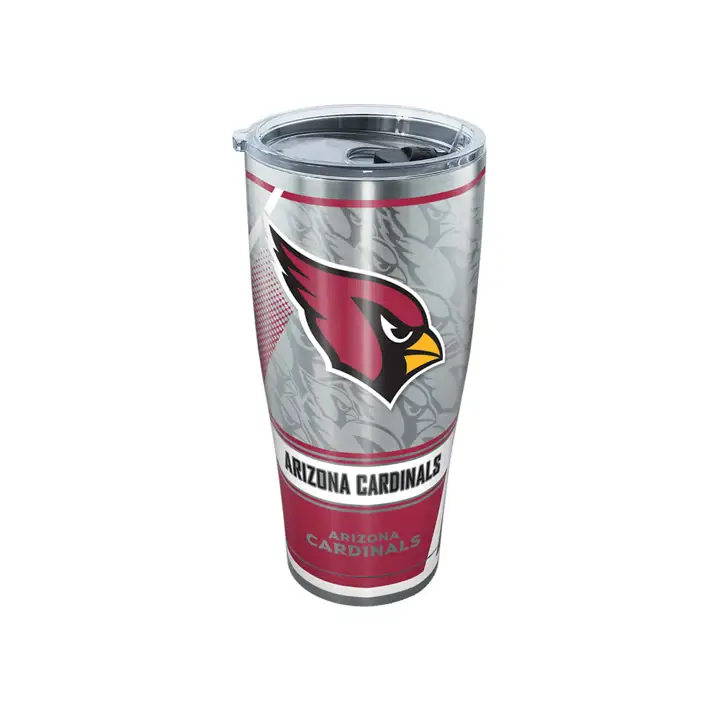 Gourde isotherme Arizona Cardinals en acier inoxydable 30oz NFL Edge argent/rouge