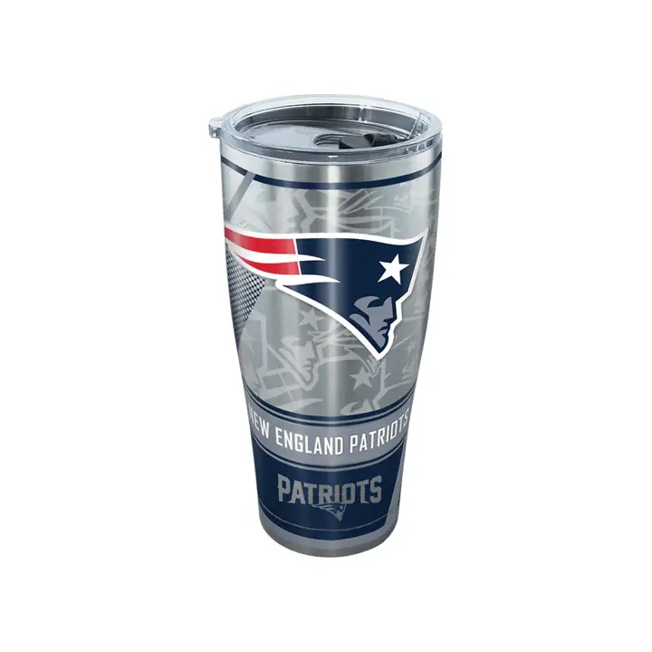New England Patriots 30oz NFL Edge Acier inoxydable argent/marine