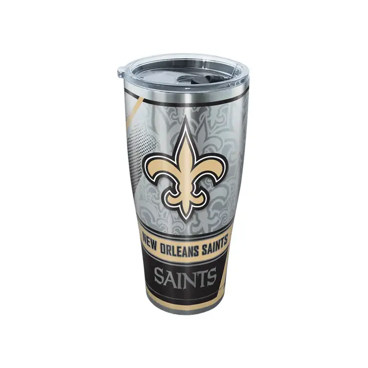New Orleans Saints Gobelet NFL Edge en acier inoxydable 30 oz argent/noir