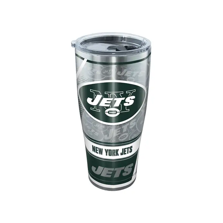 New York Jets 30oz NFL Edge Acier inoxydable argent/vert