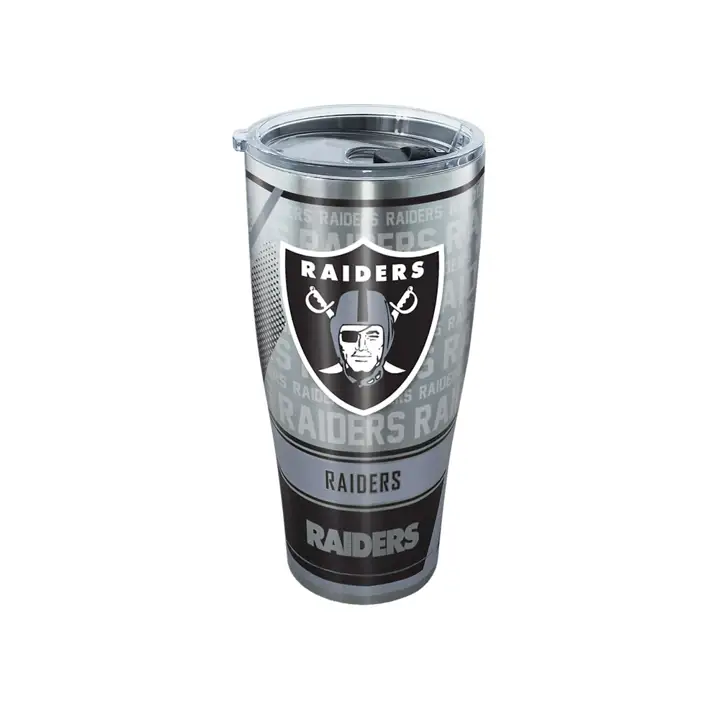 LV Raiders 30oz NFL Edge Acier inoxydable arg/noir