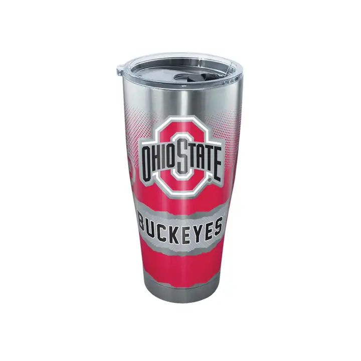 Ohio State Buckeyes 30oz NCAA Knockout Acier Inoxydable Argenté