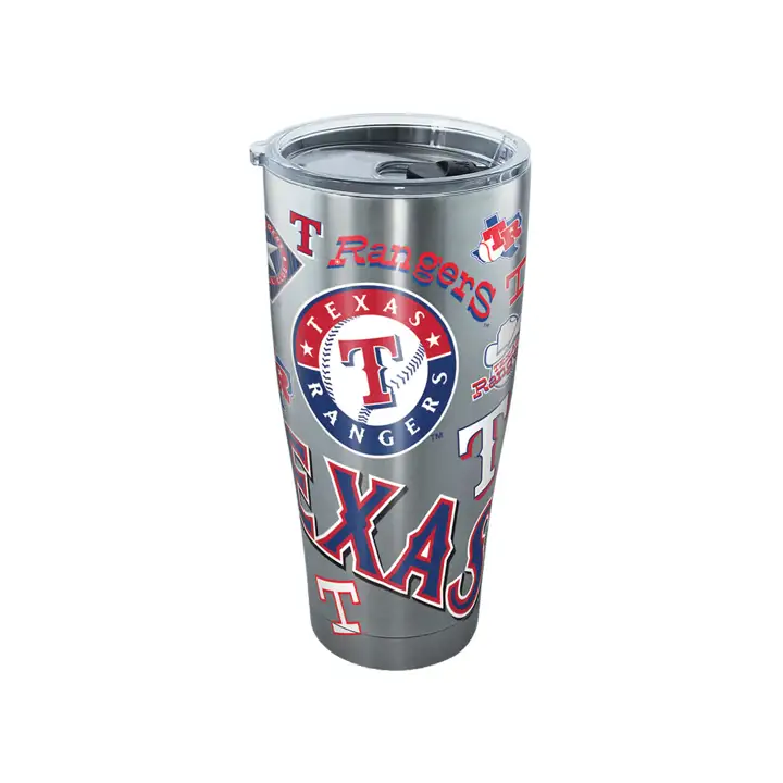 Texas Rangers 30oz MLB Tout Acier Inoxydable arg/bleu/r