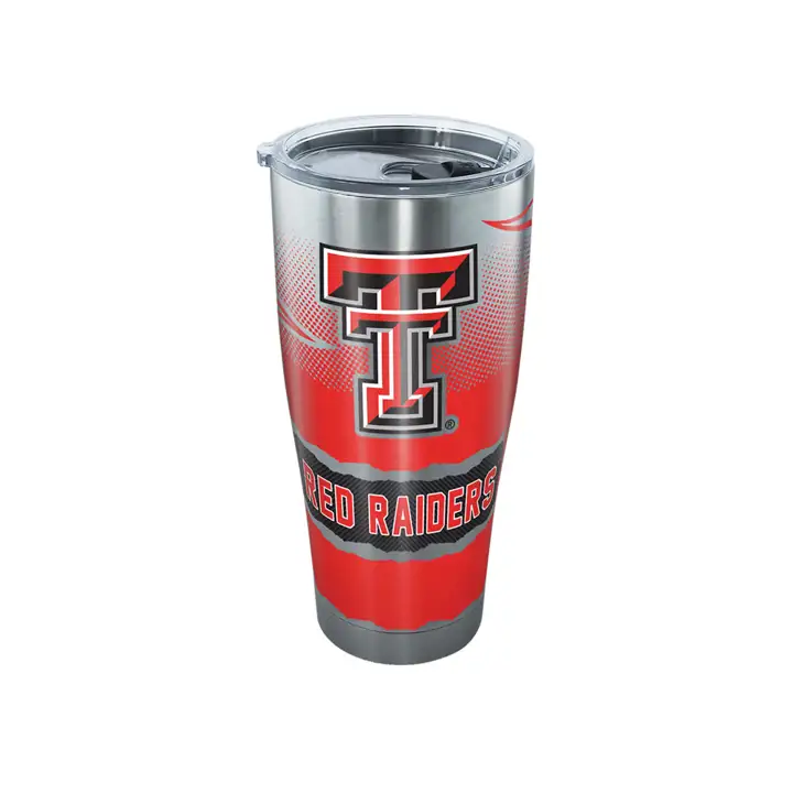 Texas Tech Red Raiders Gobelet isotherme en acier inoxydable 887 ml NCAA Knockout