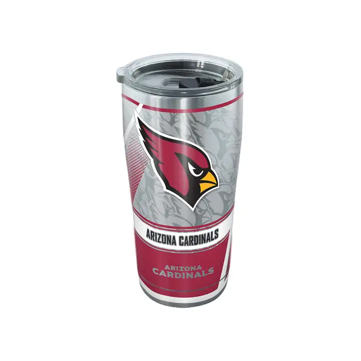 Arizona Cardinals NFL Edge Acier inoxydable 20 oz argent/rouge