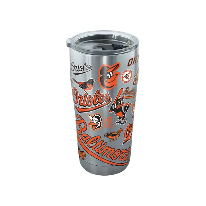 Baltimore Orioles 20oz MLB Tout Acier Inoxydable arg/or