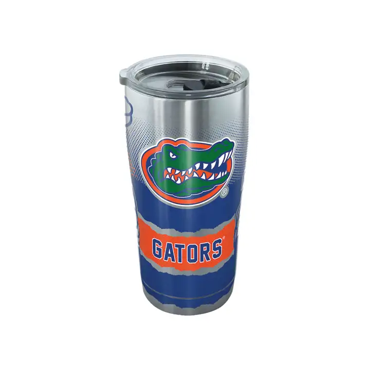 Gourde Floride Gators 20oz NCAA Knockout en Acier Inoxydable arg/bleu royal