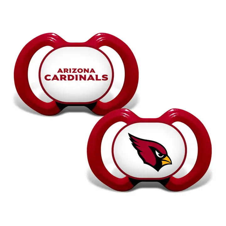 Sucette Arizona Cardinals, paquet de 2, ROUGE/blanc