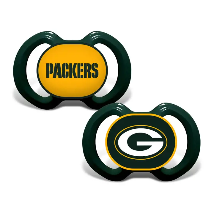 Sucette Green Bay Packers, lot de 2, vert GRN/gl