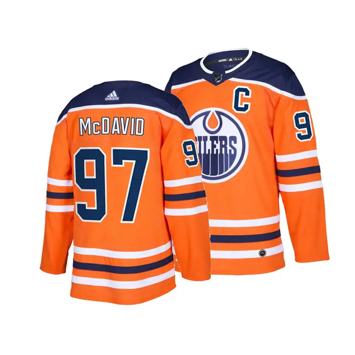 Maillot de joueur authentique des Oilers de la LNH Connor McDavid ORG