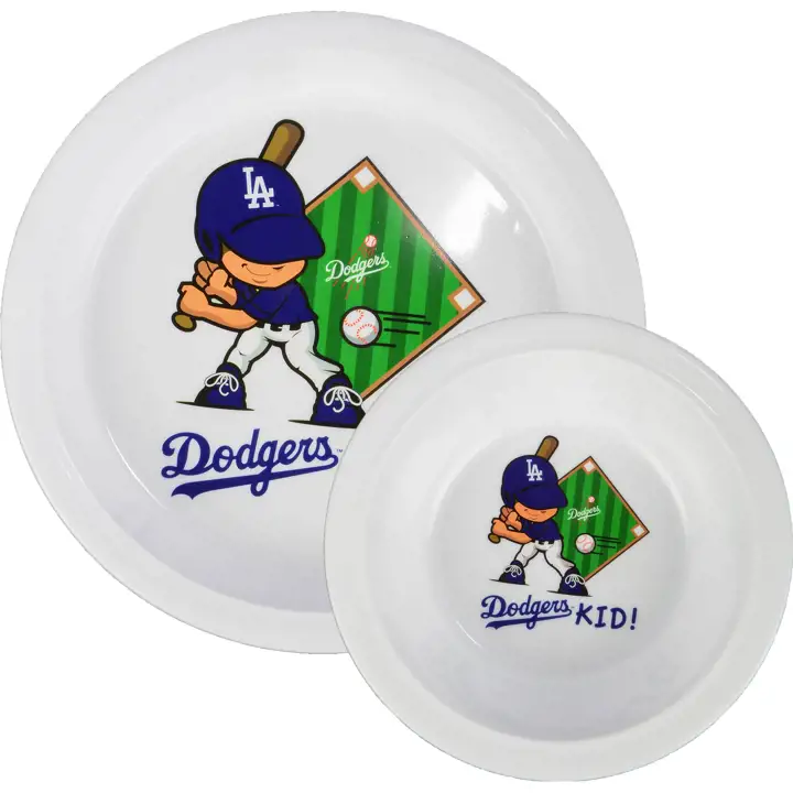 Ensemble assiette et bol DODGERS blanc