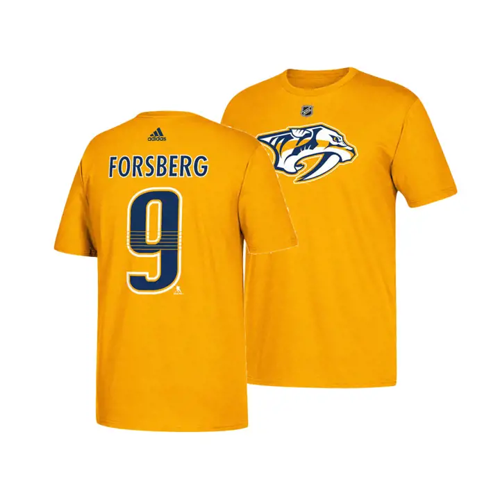 Prédateurs de Nashville T-shirt joueur argent Filip Forsberg