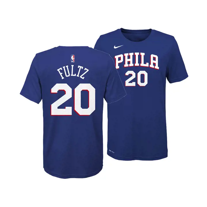 SIXERS NBA Youth Icon T-shirt N&N Markelle Fultz BLEU