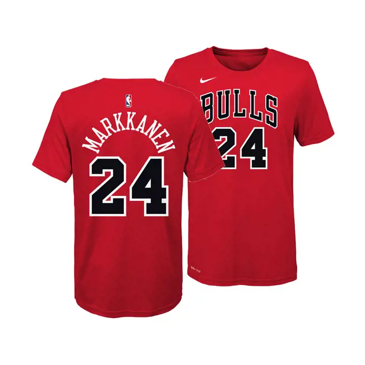 T-Shirt BULLS NBA Junior Icon N&N Lauri Markkanen ROUGE