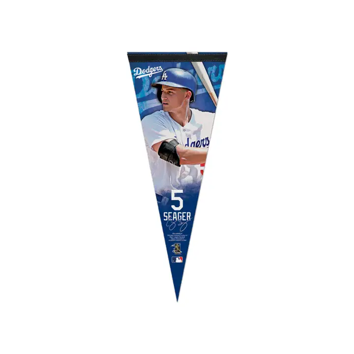 DODGERS 12x30 Fanion de joueur de qualité supérieure Corey Seager bleu