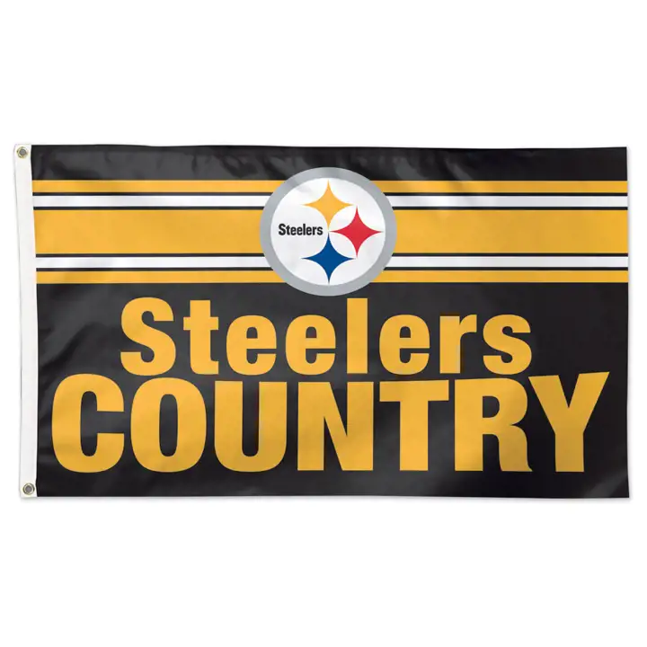 Pittsburgh Steelers DELUXE DRAPEAU 3X5 Wincraft NOIR/or