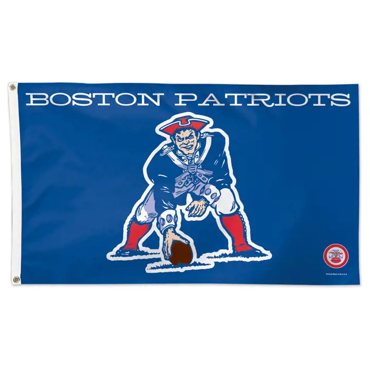 Drapeau de luxe New England Patriots 3x5 Wincraft Retro BLEU