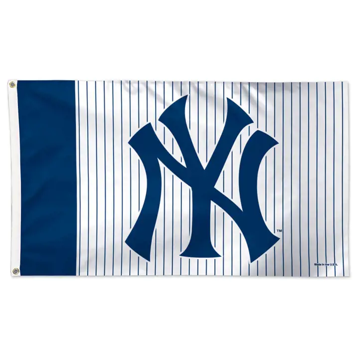 Drapeau de luxe des Yankees de New York 3X5 Wincraft rayures NAVY/wh