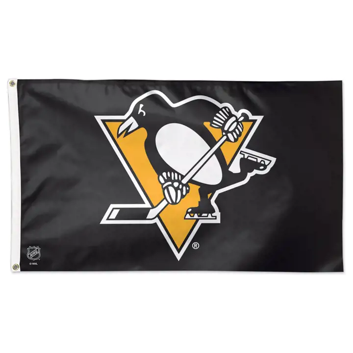 Drapeau de luxe Pittsburgh Penguins 3X5 Wincraft NOIR