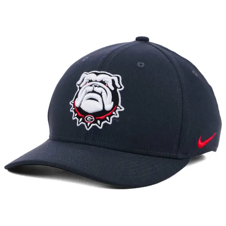Géorgie NCAA Anthracite Classic Swoosh Tête de Bulldog ANTHRACI