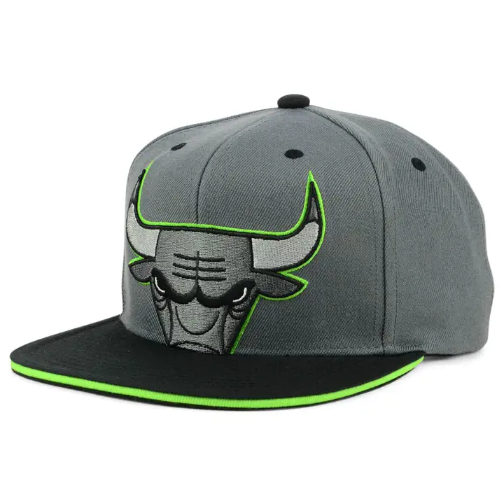 Casquette courte avec visière plate Chicago Bulls MN NBA Thirteens GRY/BLK